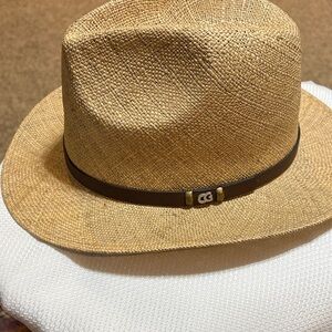 Country Gentleman Men's Tan Fedora Hat with Brown Band